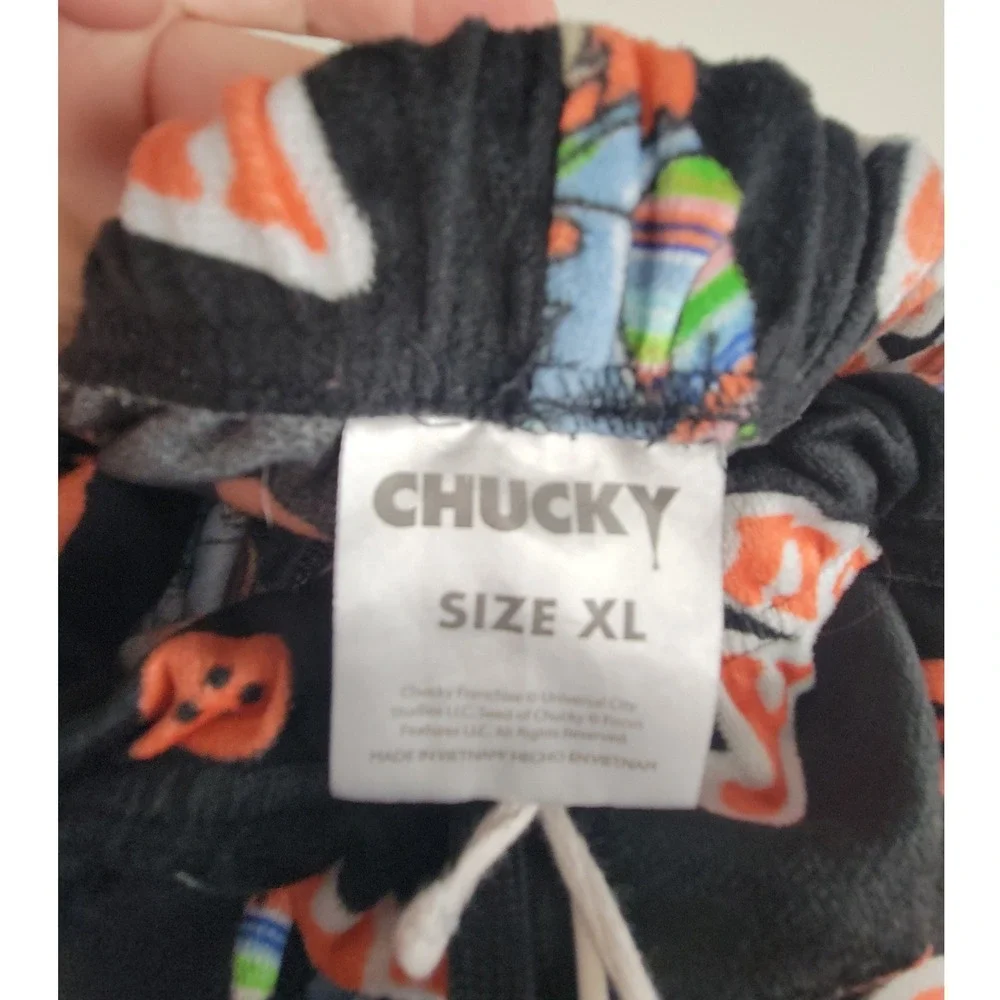 Chucky Childs Play Wanna Play Horror Movie Pajama Pants Mens XL Fleece Lounge